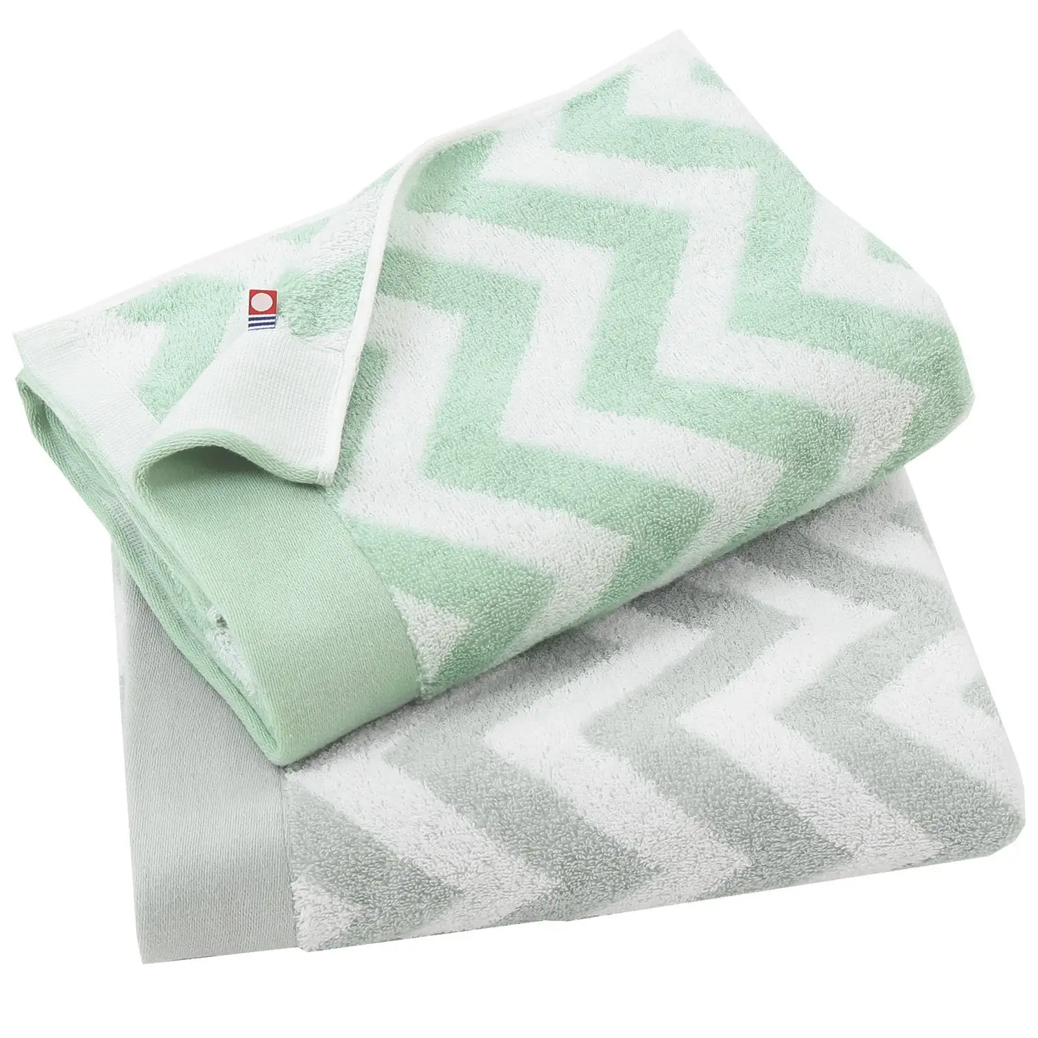 [Wholesale Products] HIORIE Imabari towel Cotton 100% SLOW Bath Towel 60*120cm 272g 400GSM Nordic Design Chevron Wave Towel Set