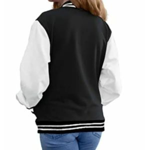 เสื้อแจ็กเก็ตขนสัตว์สำหรับผู้ชายเสื้อแจ็คเก็ตทีมเบสบอลพร้อมเสื้อโค้ทลำลองแขนหนังโลโก้ออกแบบได้ตามต้องการ - Product Image 2