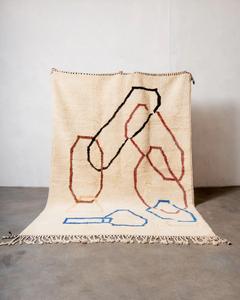 Tapis berbère vintage marocain en détresse sans perte de cheveux tapis en laine marocain tapis en laine chambre bureau - Product Image 2