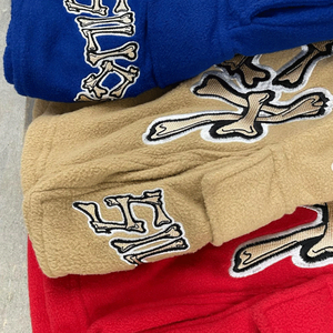 Short de survêtement en coton vintage pour hommes, logo brodé personnalisé, sérigraphie 3D polaire, pierre lavée au soleil - Product Image 5