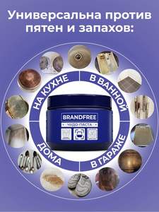 Pasta de detergente universal ecológica BRANDFREE 0,5 kg Pasta de limpieza para limpiar superficies metálicas, esmaltadas y vitrocerámicas - Product Image 5