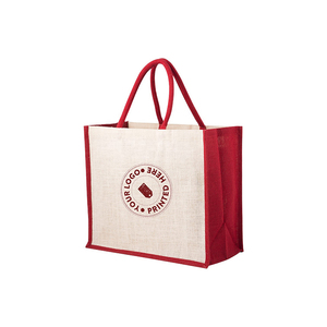 Professional Customized Printed Logo Wholesale Handle Portable <b>Jute</b> Burlap <b>Shopping</b> Tote <b>Bag</b> - Product Image 3