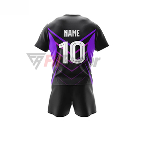 2024 Wholesale <b>Cheap</b> Price Breathable 100% Polyester Rugby Uniform Set Long Sleeve Jerseys Shorts Full Sublimation Printing OEM - Product Image 6