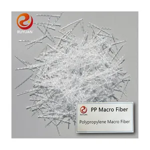 Ruyuan Chemical Fiber Reinforced Polymer Concrete Curved Pp Macro Fiber 50mm