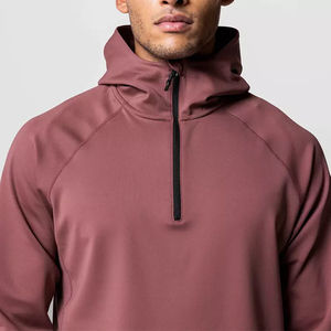 Sweat à capuche 100% coton pour hommes, coupe ajustée, séchage rapide, respirant, entraînement, fitness, sport, gym, sweats à capuche avec logo personnalisé - Product Image 2