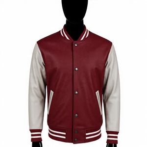 Blouson bombardier universitaire en cuir avec logo personnalisé imprimé de haute qualité concepteur pour hommes authentiques logo personnalisé de luxe Letterman - Product Image 1