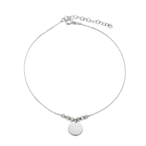 Tobillera de bolas de plata con diseño único delicado, joyería de plata de ley 925 turca hecha a mano, monedas, venta al por mayor - Product Image 3