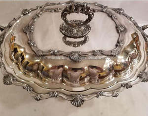 Plato de buffet de catering en acero inoxidable de la mejor calidad con elegante diseño de fundición perfecto para artículos de accesorios para restaurantes y eventos - Product Image 4