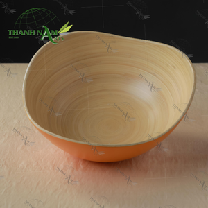 ชุดชามสลัดไม้ไผ่ธรรมชาติหรูหราเคลือบแลคเกอร์แบบใช้แล้วทิ้งเครื่องครัวสำหรับปาร์ตี้คลาสสิกแบบหรูหราขายส่งอาหาร - Product Image 1