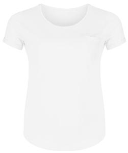 Ladies Plus Size Plain Curve Hem <b>Top</b> Round Neck Short Sleeve Womens T Shirt in Bulk Quantity with Custom Printing Service - Product Image 5