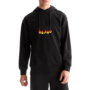 Pull à capuche en molleton éponge français pour hommes de taille américaine personnalisée, coton et polyester mélangés, sérigraphie, broderie de logo, col à capuche - Product Image 5