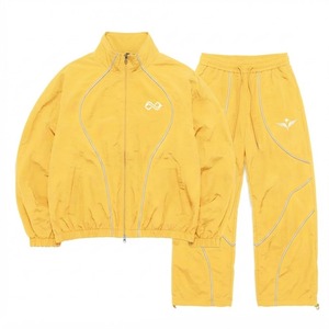 Ensemble de survêtement vintage streetwear pour homme : veste de sport imperméable et pantalon de jogging ample, coupe-vent en nylon personnalisable - Product Image 6