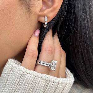 Premium Radiant Cut 1 Carat VVS2 E Couleur Lab Grown Diamond 10K Gold Silver Bague de fiançailles IGI Certified Custom OEM Jewelry - Product Image 2