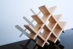 Support créatif de stockage de vin en bois massif pour la décoration de la maison de cuisine table à manger champagne vin présentoir support bar en gros - Product Image 4