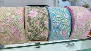 Cintas bordadas florales hechas a medida, mini flores bordadas, adecuadas para usar en cinta y tiendas de Adorno - Product Image 3