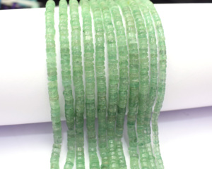 Handmade Heishi Shape Green Aventurine <b>Beads</b> Natural Green Aventurine Strands Jewelry Findings & Components - Product Image 5