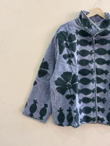 Chaqueta Tradicional India Suzani Bordada en Terciopelo para Mujer, Estilo Hippie, Chaqueta Corta - Product Image 3