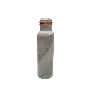 Botella de Agua de Cobre con Estampado de Esmalte de Alta Calidad y Estilo Moderno, Botella de Agua Ecológica Unisex con Tapa para Beber Directamente - Product Image 1