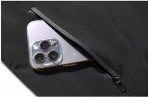 Vestes pour hommes résistant à l'eau automne coupe-vent décontracté matelassé pleine fermeture éclair coupe-vent travail à capuche - Product Image 4