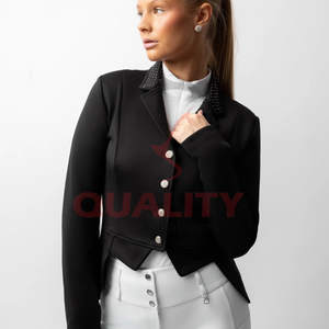 Cómoda chaqueta Ecuestre para mujer con corte moderno Delgado tela transpirable costura reforzada ajuste elegante - Product Image 5