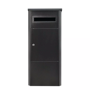 Boîte aux lettres moderne sur mesure en acier galvanisé de grande taille, résistante aux intempéries, OEM ODM, motif vertical, anniversaire, maison - Product Image 2