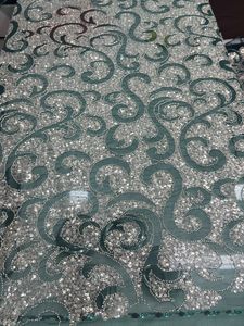 Ready to Stock Handwork <b>Beads</b> Imported With Sequence Net Fabric for <b>Garment</b> Textile Raw Material - Product Image 2