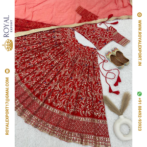 คอลเลคชั่นแต่งงานใหม่คอลเลกชัน lehenga choli ราคาขายส่งโดยรอยัลส่งออกซูริท - Product Image 6