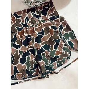 Shorts Estivi a Vita Alta con Stampa Camouflage e Materiale Traspirante in Spandex, Pantaloncini Casual con Decorazione Leopardata, Pantaloni Corti alla Moda - Product Image 5