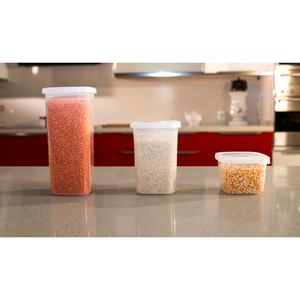 Maya <b>Tall</b> Plastic Food Storage Container 1500ml Lid Transparent Microwave Safe <b>Kitchen</b> Organizer Dry Food Rice Pasta Spice - Product Image 3