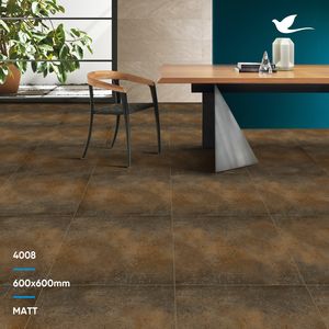 กระเบื้องเคลือบด้านแบบอินเดียกระเบื้องปูพื้นลายไม้แบบชนบทกระเบื้องเซรามิกพอร์ซเลนพื้นสีด้านเซรามิคสีน้ำตาล - Product Image 6