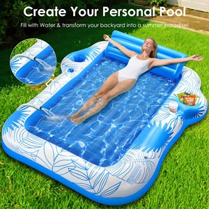 Vente Flash : Transat Gonflable Extra Large pour Adultes, Radeau Flottant pour Bronzage, Lit de Piscine Portable pour Bronzage - Product Image 6