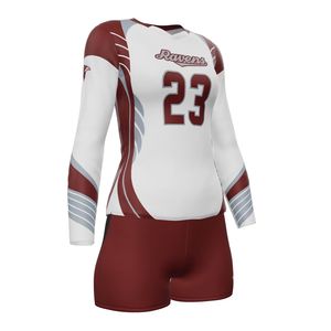 Uniforme Deportivo Personalizado para Equipos, Corte Ajustado, Manga Larga, Unisex, para Voleibol, Parte Superior Estampada, 100% Poliéster, Color Personalizado - Product Image 5