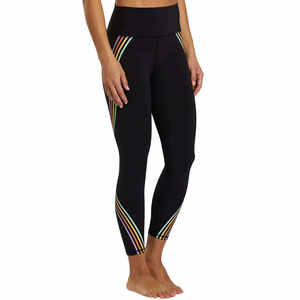 Leggings de sport pour femmes, taille mi-haute, sublimation personnalisée, motif uni, collants de yoga, pantalon de sport, spandex/nylon, quatre directions - Product Image 3