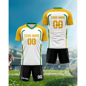 Camiseta de Fútbol Americano Amarilla, Corte Automatizado, Personalizable con Nombre y Número, Cómoda y Transpirable para Hombre - Product Image 3