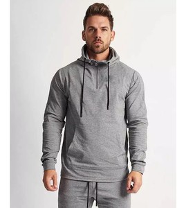 Custom Logo Blank Winter <b>Pullover</b> <b>Men</b> Sweat Suit Hoodie Solid Slim Elastic Waist Jogging Active Wear Breathable Quick Dry - Product Image 5