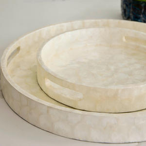 Hot deal Bandejas para servir nácar bandeja de concha de Capiz natural accesorio para el hogar de alta calidad - Product Image 5