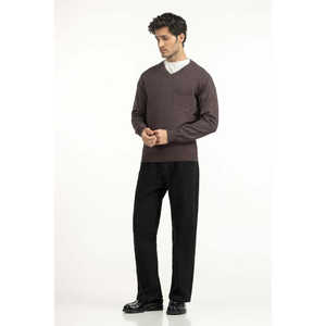 Suéter de Algodón 100% para Hombre, Corte Regular, Modelo MN-SWT-WS25-036, Cierre de Cremallera con Estampado de Rayas para Primavera y Otoño - Product Image 1