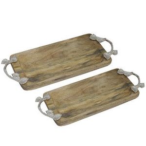 Bandeja de madera de la mejor calidad con mango de metal, diseño vintage, bandeja de madera de gran tamaño para servir, la bandeja de madera más vendida - Product Image 6