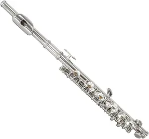 Piccolo Instrument for Beginners Students, Key of C Piccolo Flute, Set Silver Plated Piccolo