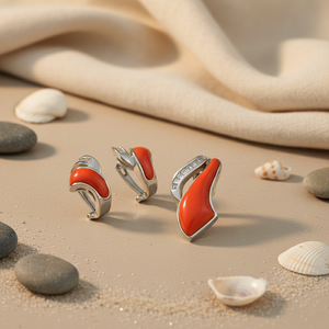 Pendientes de Latón con Baño de Rodio de Moda para Mujer con Detalles de Circonita y Perla - Product Image 1