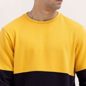 Premium <b>Men</b> Winter Wear Sweatshirt Outdoor Wear Yellow & Black Ribbed Cuff <b>Pullover</b> <b>Men</b> Sweatshirts Wholesale Supplier - Product Image 6