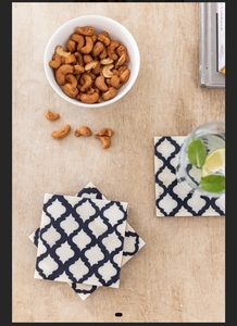 Juego de 4 posavasos con incrustaciones de resina de hueso hechos a mano de alta calidad, nuevas alfombrillas y almohadillas multicolores Moraccan Craft Emporium India - Product Image 3