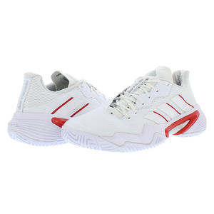 Chaussures Adidas Barricade pour femmes Couleur : Blanc/Rouge 100% authentiques - Product Image 3