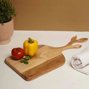 Fabricación hábil Tabla de cortar Bandeja DE SERVICIO DE MADERA Acacia Madera con mango - Product Image 1