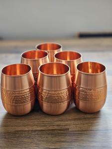 Tasses et verres à boire en cuivre pur pour bars et restaurants - Product Image 3