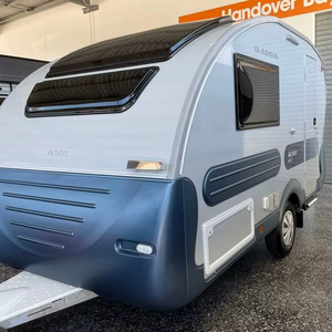 2026 Hybrid Pop Top RV Camper Trailer Nuevo remolque de viaje para 1-3 personas con baño Teardrop Road Camper para uso doméstico y automóvil - Product Image 1