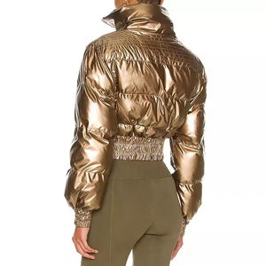 Ventes en gros de vestes courtes en duvet pour femmes, vêtements d'extérieur, vestes matelassées épaisses, taille plus, tissu de haute qualité, vestes d'hiver courtes pour femmes - Product Image 2