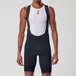 Cuissard de cyclisme ajusté pour homme, noir et blanc, séchage rapide, en Spandex et Nylon, longueur courte, vêtement de sport pour adulte - Product Image 1