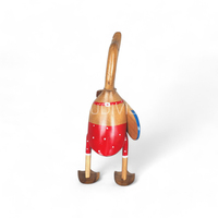 Vente en gros Canard en bois surfeur intérieur extérieur peint à la main Canard racine de bambou Décoration de la maison Cadeau Artisanat en bois Panneaux muraux