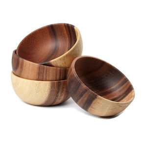 Tazón de sopa de madera japonés al por mayor, sellador no tóxico, forma de comida segura para el hogar, vajilla de estilo japonés - Product Image 4